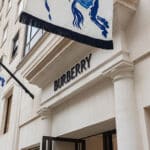 Burberry luxury brand store front in London