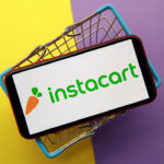 Instacart logo on iPhone display