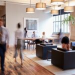 A busy office