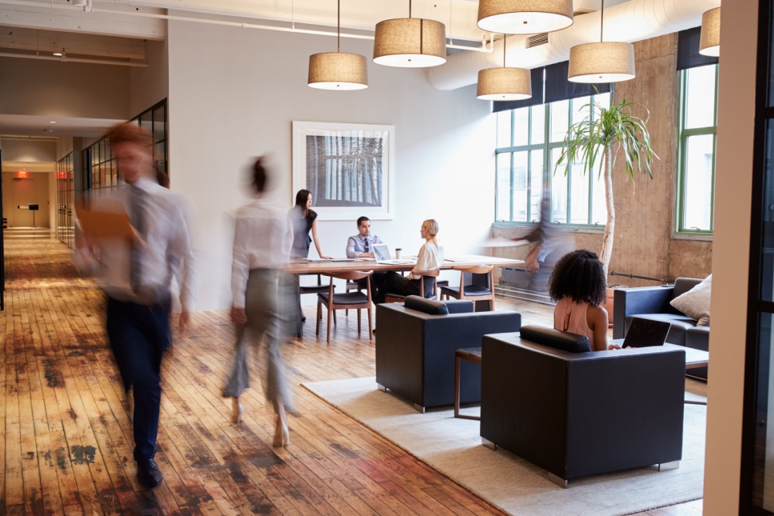 A busy office