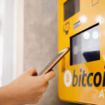 Contactless ATM machine for payment by Bitcoin cryptocurrency
