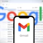 Google product Gmail logo is displaying on smartphone