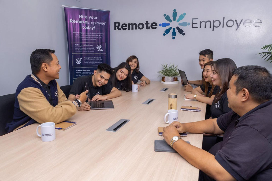 coworkers meeting at Remote Employee