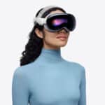digital image of woman with VR headset on