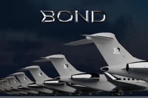 aircrafts lined up with BOND logo
