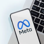 Meta logo on smartphone screen