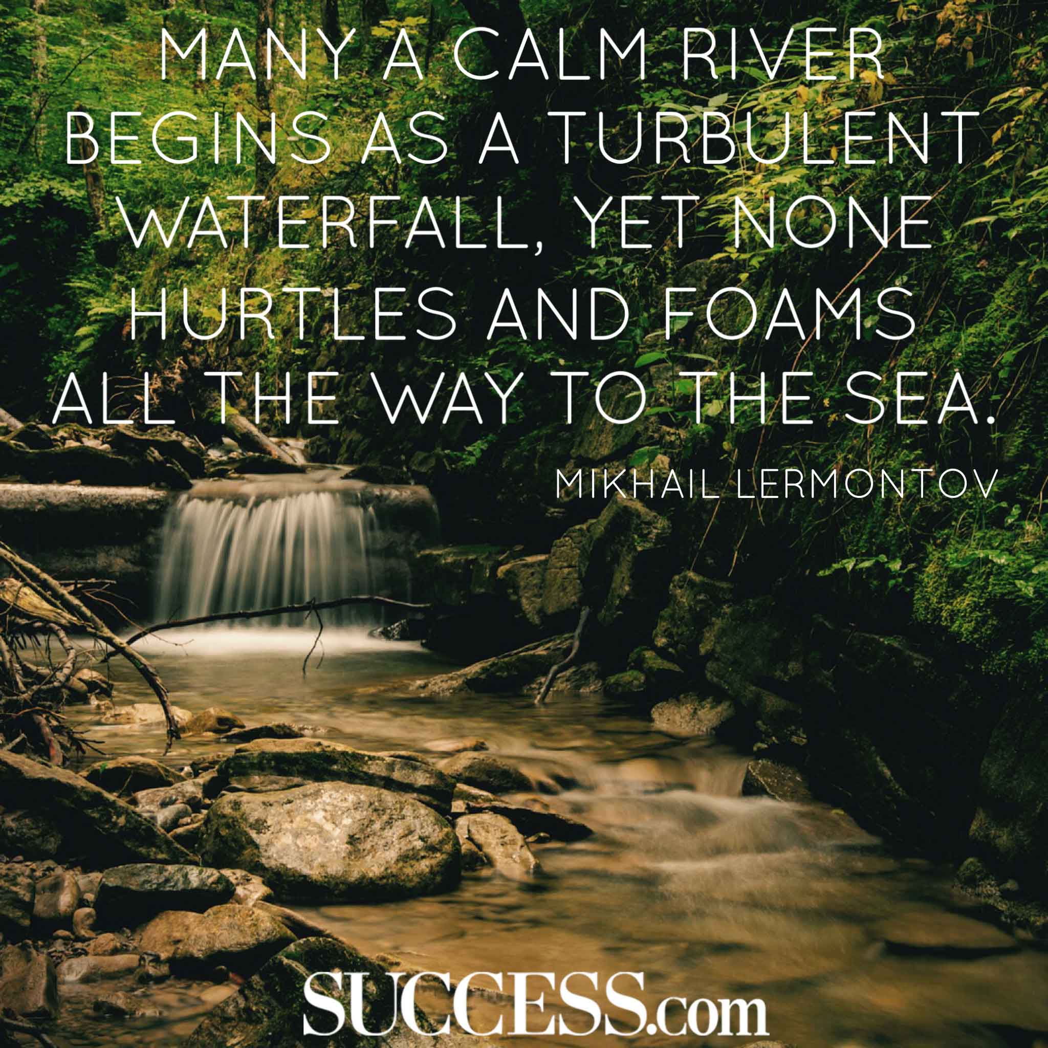 stress quotes calming less help calm river waterfall success many yourself way turbulent begins collect