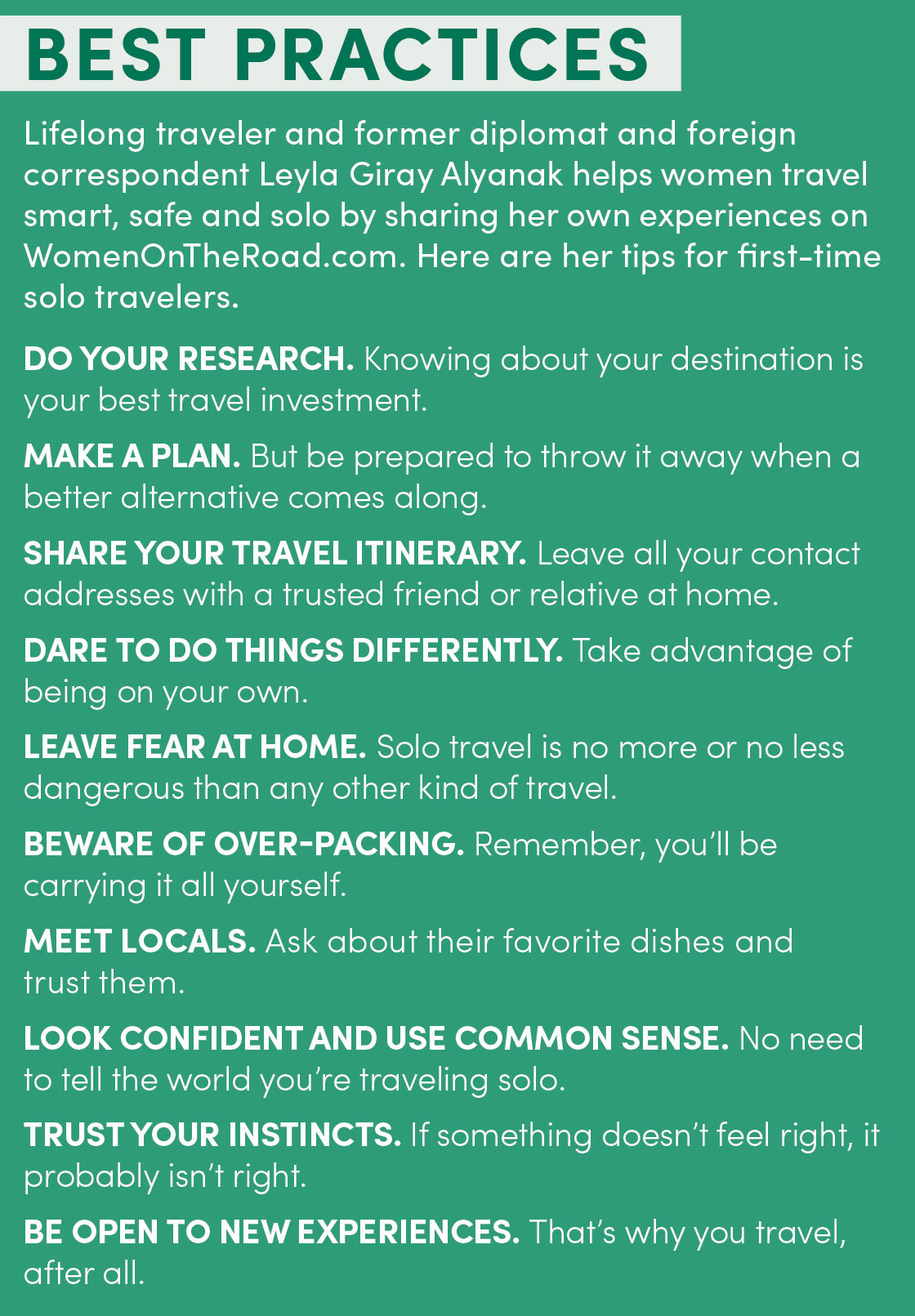 Solotravel Bestpractices